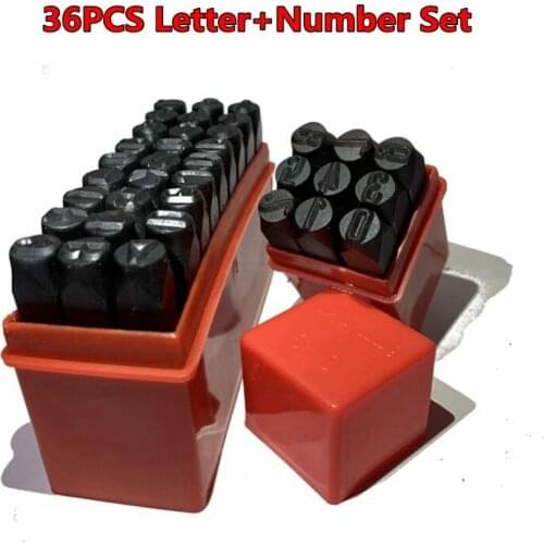 36PCS Number Letter Set Steel Die Metal Stamping Set Punching Leather Gold Silver DIY Jewelry Logo Stamps Craft Steel Puncher