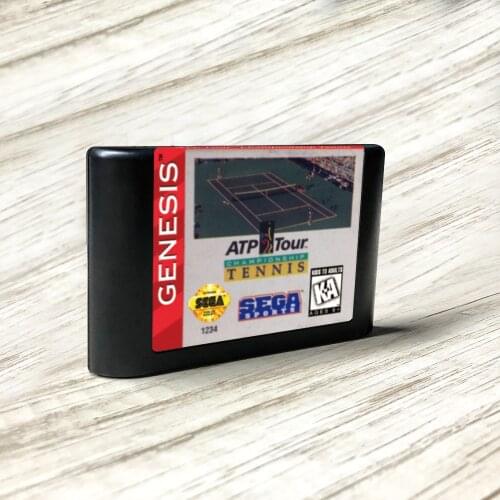 ATP Tour Championship Tennis - USA Label Flashkit MD Electroless Gold PCB Card for Sega Genesis Megadrive Video Game Console