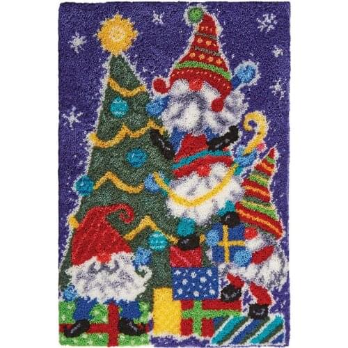 Latch Hook Kits Rug Making Kits DIY for Kids/Adults Needle Craft with Printed Canvas Pattern Christmas Present