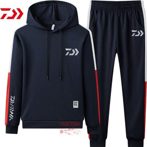 2021New DAIWA Fishing Clothes Mens Autumn Outdoor Sports Trekking Climbing Fishing Suit Casual Windproof Fishing Sweater Suit