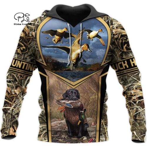 NewBrand Newest Duck Hunting Animal Hunter Art Camo Tattoo Funny Casual Tracksuit Pullover Harajuku 3DPrint Men/Women Hoodies D7
