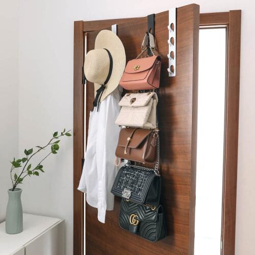 Punch-Free Hooks Door Behind Coat Hooks Clothes Towel Bag Hanger Wardrobe Rack Kitchen Bathroom Multi-Function Iron Tools