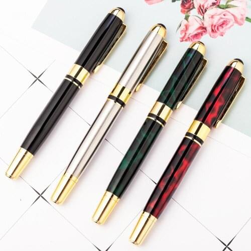 20 pcs/lot High quality Metal Ballpoint pen Cute Rotary Ball pens Business signature pen office School writing supplies