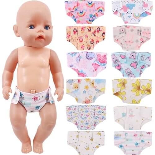Reborn Doll Panties Handmade Underwear Diapers Accessories Fits 43Cm Newborn Baby,18 Inch American Girl,Girl`s Halloween Gifts