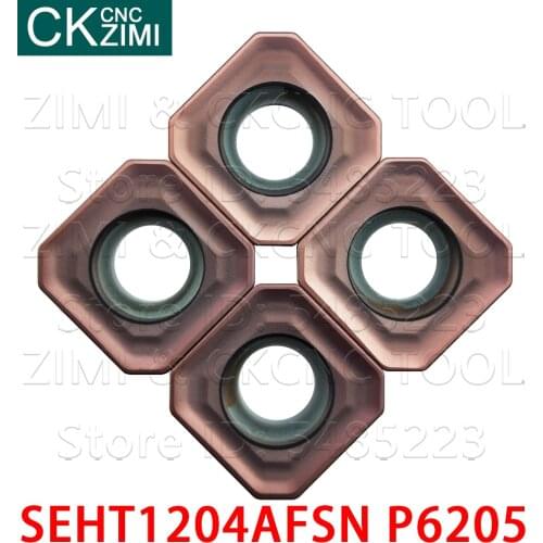 SEHT1204AFSN P6205 Carbide Milling Inserts CNC plane milling inserts Indexable face milling tools SEHT for steel stainless steel