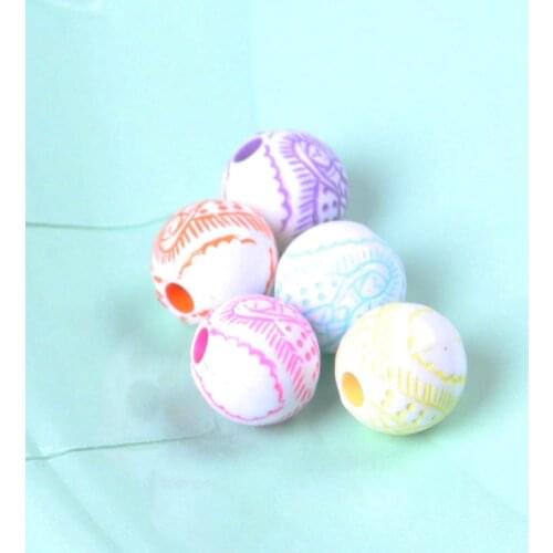 Vintage Washing Matte Fluorescent Stripe Acrylic Spacer Beads For Bracelet Necklace Jewelry Making DIY 8mm 200pcs/lot 2018 New