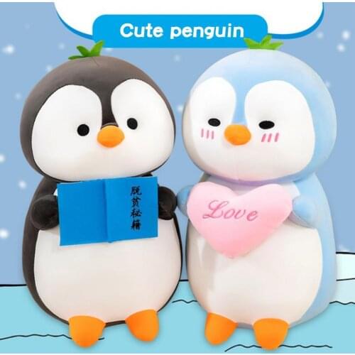 Delicate Craft Three Dimensional Plush Doll Adorable Funny Expression Cute Penguin Plush Toy for Decoration