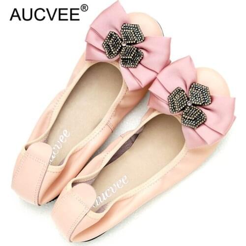 Women Casual Flat Shoes Quality Genuine Leather Slip On Loafers Fashion Comfortable Work Shoes Ballet Flats Women Big Size 34-44