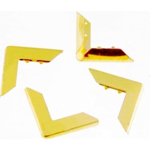 Free Shipping 12PCS Gold Color Book Scrapbooking Albums Menus Folders Corner Protectors 26x36mm(Fit 7mm thick) F1629