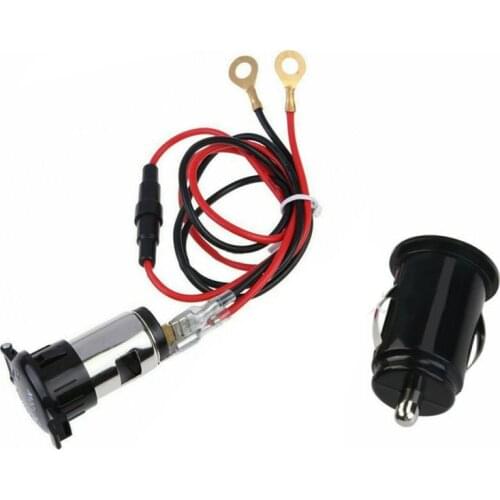 12V USB With Cable Fuse Length 60CM Car Cigarette Lighter Waterproof Socket Dual USB Charger Power Adapter Outlet Plug