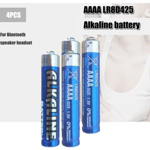 4Pcs AAAA LR61 AM6 Alkaline Battery E96 LR8D425 MN2500 MX2500 4A For Bluetooth Earphone Alarm Clock Computer Tester
