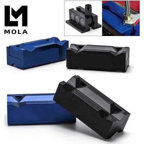 Aluminum line separator Vise Jaw Protective Inserts Magnetized For AN Fittings With Magnetic Back