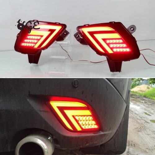 Car LED Rear Bumper Lamps For Mazda CX-5 CX5 2013 2014 2015 2016 Brake Reflector Fog Lights Taillights