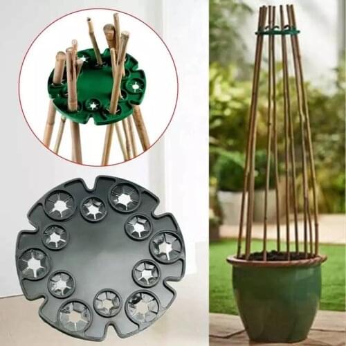Bamboo Cane Holder Vine Protection Stand Plant Frame Support Garden Climbing Plant Stake Connectors