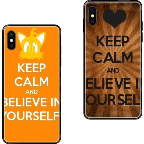 Filles For Xiaomi Mi Note A1 A2 A3 5 5s 6 8 9 10 SE Lite Pro Ultra Keep Calm And Believe Yourself Black Soft Top Detailed