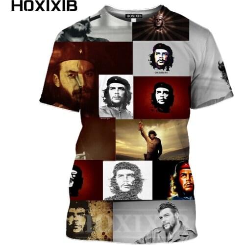 HOXIXIB Che Guevara T Shirt Men Summer O Neck Funny 3D Print Guerrilla Captain Sport Symbol Women Tshirt Physician Harajuku Tops