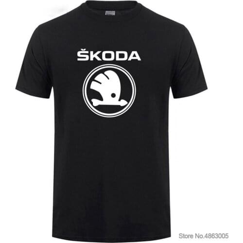 Short Sleeve Unisex Skoda T-Shirt Cotton Tshirt Men Summer Fashion T Shirt