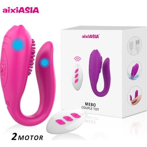 G Spot Double-Head Vibrator U Shape Wireless Remote Control Stimulate Vagina Clitoris Adult Sex Toy Shop For Women Masturbation