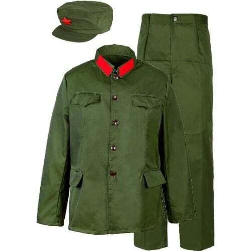 The Chinese red army Vintage Military uniform jacket and pants Men