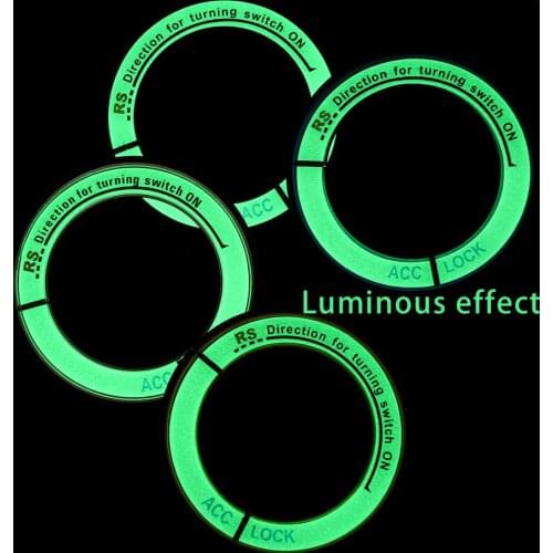 Circle Light Decor Luminous Alloy Car Ignition Switch Cover Car Stickers for TOYOTA COROLLA LEVIN Auto Accessories