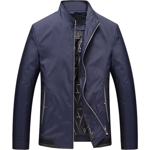 New Spring Thin Jacket Men Stand Collar Casual Solid Color Coat Fashion Slim Fit Men Jackets and Coats Brand Clothing