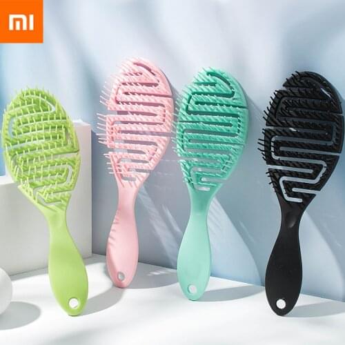 Xiaomi Hair scalp massage comb hair brush bristles nylon wet and dry curling comb salon hair styling tools Comb Detangling Hair