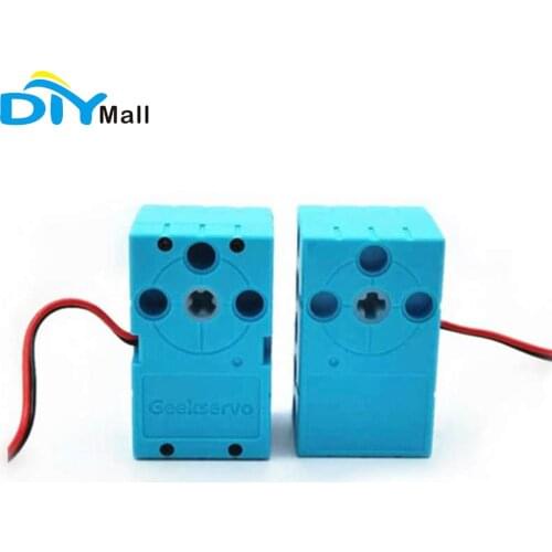 1/2/4pc Geekservo 360 Degree Continuous Rotation Motor Double Output High Torque Slow Motor 0.7kg 4.8-6V for lego Building Block