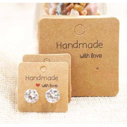 Mulit size DIY handmade jewelry earring packing card cute stud/drop earring display card 100pcs per lot