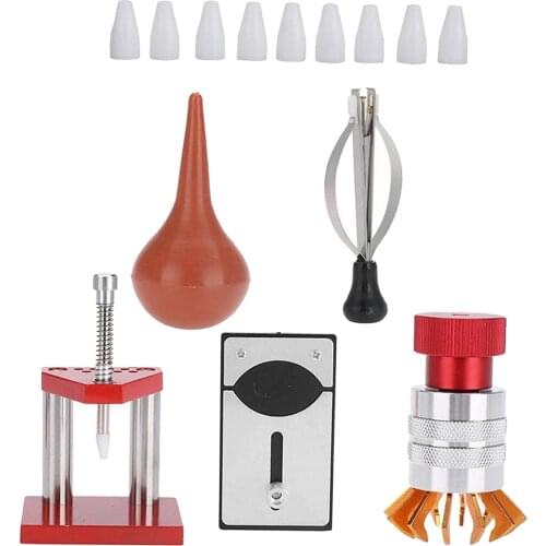 1Set Watch Repair Tools Kit Fixed Plate Needle Punching Machine Claw Opener Alloy Steel Watch Repair Tool kit