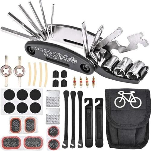 Bicycle Repair Tools Kit Bike Accessories Multi Tool Set With Pump Tire Patch Portable Mountain Road BikeTire Auto Tool Set