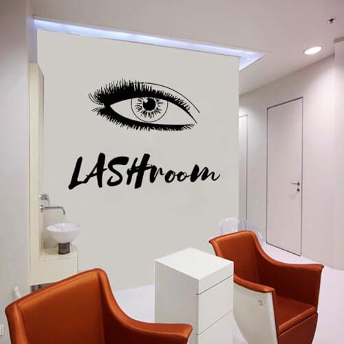 Eyelash Decals Beauty Salon Eyelashes Wall Decal Window Vinyl Sticker Lashes Eyebrows Brows Lashroom Deco DIY Murals SL17