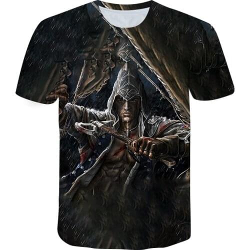 New Summer 3D T-shirts Men Women Assassin Games Fashion Streetwear Mens Printed T-shirts Cool Tops T-shirt
