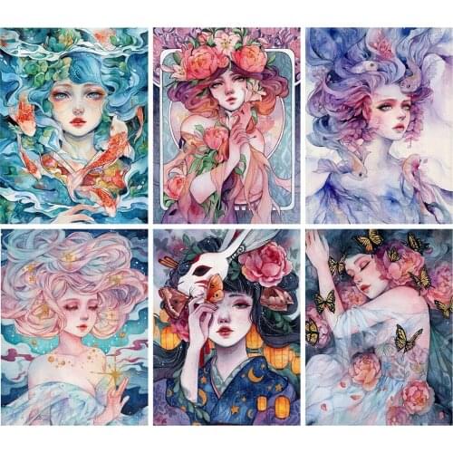 New Arrivals Diamond Painting Art Kits Woman Full Square Round 5D DIY Diamond Embroidery Cross Stitch Handmade Gift