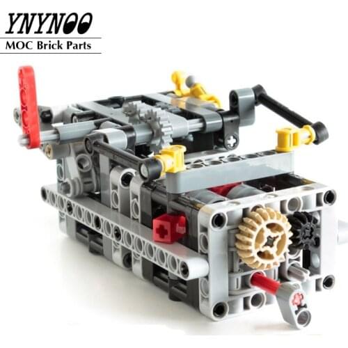 NEW MOC Bulk Parts High-Tech 8 SPEED SEQUENTIAL GEARBOX Educational Building Blocks Bricks DIY Toys Compatible with 6829