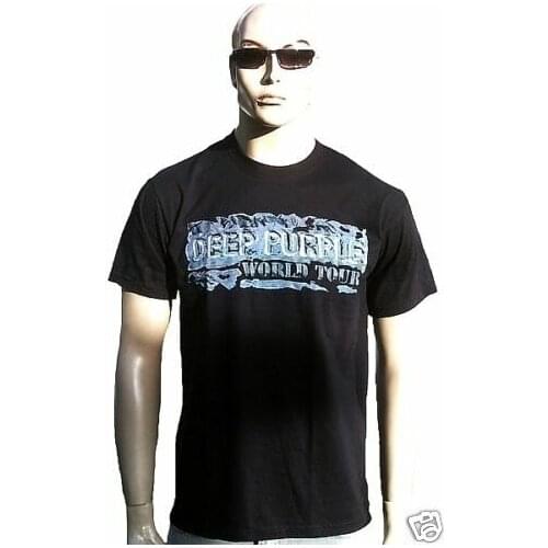 Ufficiale Merce Deep Purple World Tour Rock Star Vip Concert T-Shirt G. L