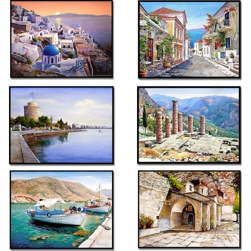 Full Square/Round Diamond Painting Coast Scenery Crystal Rhinstones Cross Stitch Mosaic Picture Diamond Embroidery Home Decor