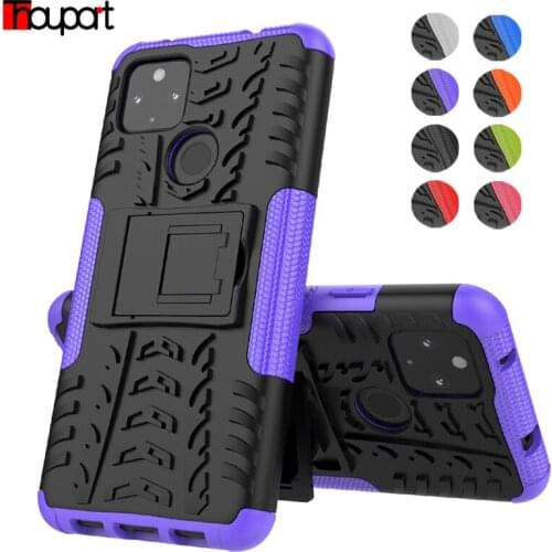 ShockProof Case For Google Pixel 4a 5G / Pixel5 Cases 2-in-1 Armor Hybrid Silicone + PC Splicing Cover For Pixel 5 Case 2021