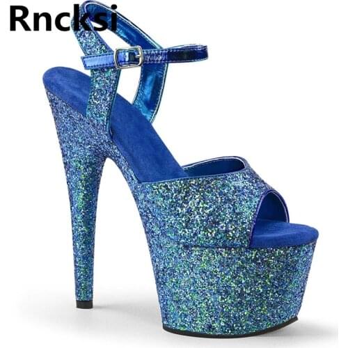 Rncksi Fashion Summer Platform Sandals Women Sexy Ultra High Heels 17CM Shoes Women Sandal Female Pole Dancing Shoes