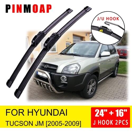 For Hyundai Tucson JM 2005 2006 2007 2008 2009 Front Windscreen Wiper Blades Cutter Car Accessories U J Type