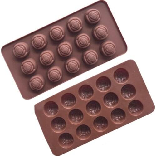 15 cavity three-dimensional small rose flower silicone chocolate chocolate mold ice tray mold