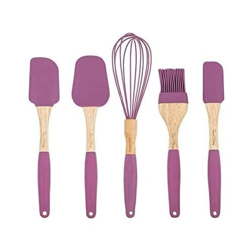Tantitoni Cherry Color Silicone 5 in 1 Preparation Set Soft SET5V
