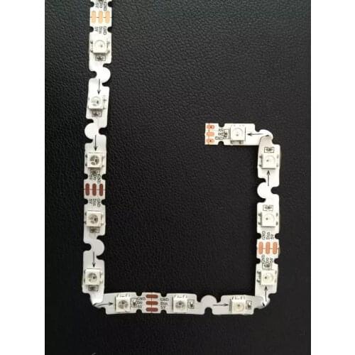 SK6812-RGB bendable addressable LED pixel strip;48leds with 48pixels/m;non-waterproof;WHITE PCB;DC5V input
