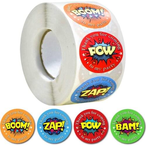 Thank You for Coming To My Party Stickers Seal Labels with Blue Red Green Yellow Thank You Stickers for Party Scrapbooking Label