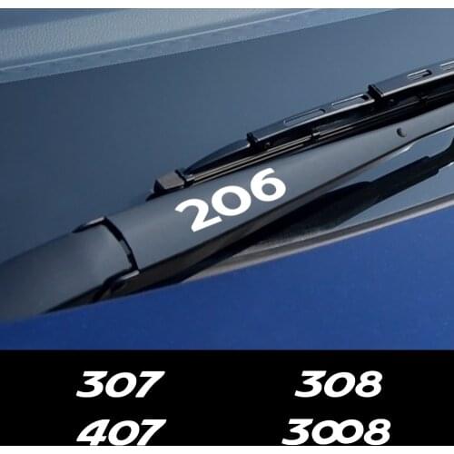 4PCS Car Styling Window Wiper Stickers For Peugeot 307 206 308 407 207 3008 208 508 2008 301 408 607 4008 5008 Auto Accessories