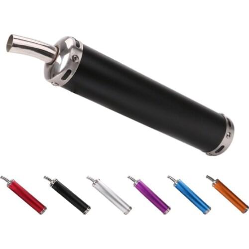 Universal Motorcycle Racing Exhaust Muffler Silence Silencer Metal 20MM 2 Stroke Motorcycle Exhaust Pipe Muffler 6 Color