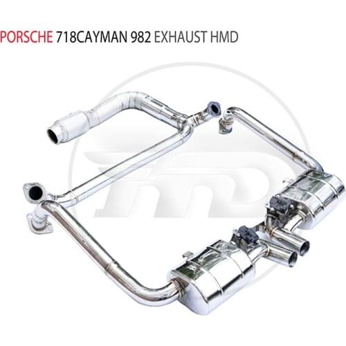 HMD Exhaust Manifold Downpipe for Porsche 718 982 model Car Accessories With Catalytic converter Header intake manifolds