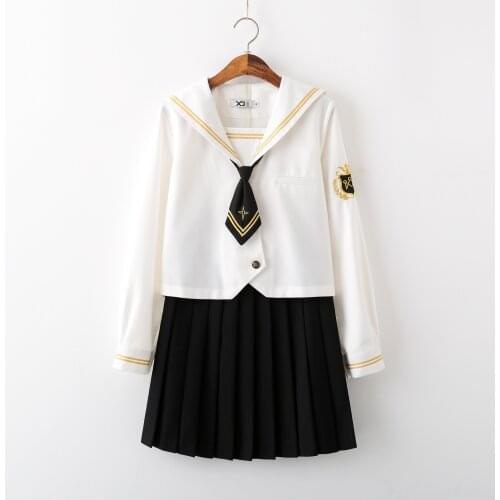 Japanese School Uniform Student Class Suit JK Uniforms Orthodox Sailor Dress Genuine School Girl Costume Corea Japonais Seifuku