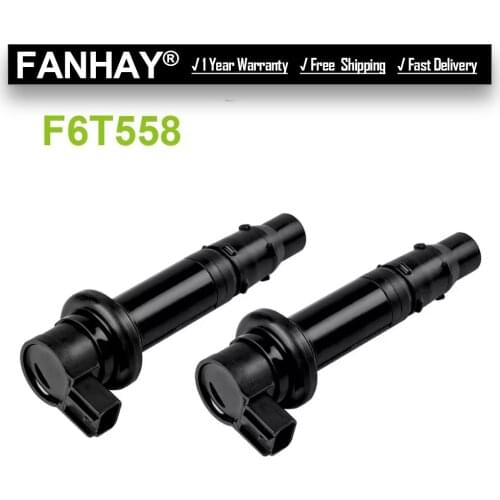 2PCS New Ignition Coils F6T558 For Yamaha YZF R1 R6 R6S FZ1 FZ8 39P-82310-10-00 5PW-82310-00-00 5PW823100000
