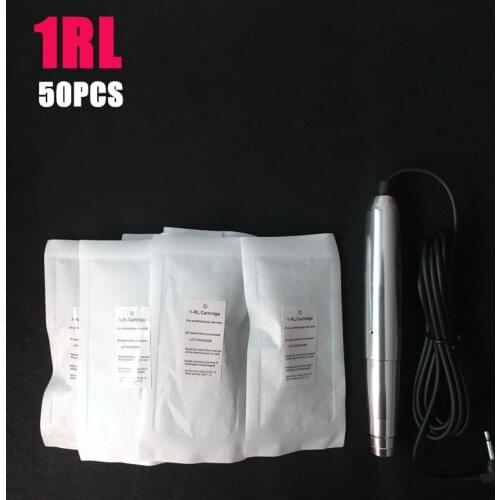 2016 New 1RL 50pcs Permanent Makeup needles 600D-G Eyebrow Makeup Lip Needle For Nouveau Rotary Machine Pen Kits Free Shipping
