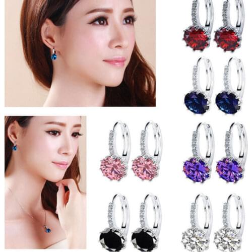 2021 new Crystal Sunflower Zircon Earrings for Women Ear Jewelry Gift